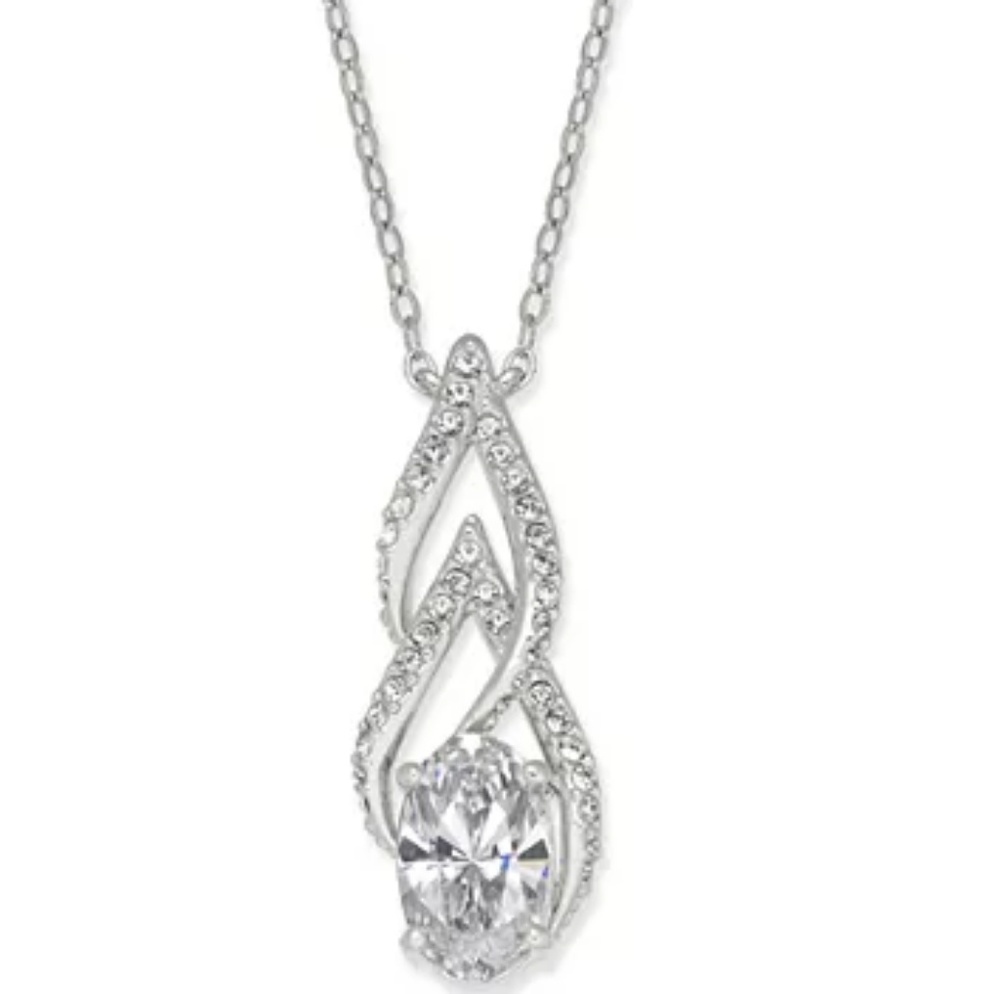 Eliot Danori Silver Tone CZ Crystal Silver